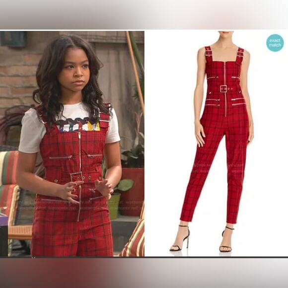 WeWoreWhat Pants - Nwt-WeWoreWhat- Seen on TV- Plaid Moto Overalls XS MSRP $225